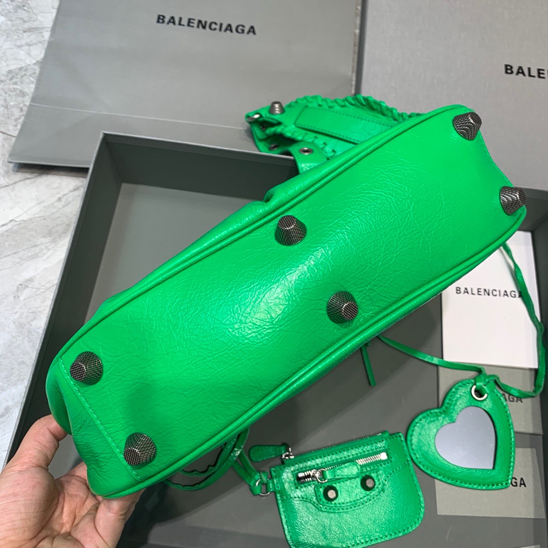 Balenciaga Le Cagole XS Shoulder Bag In Green, For Women, Women’s Bags 13in/33cm