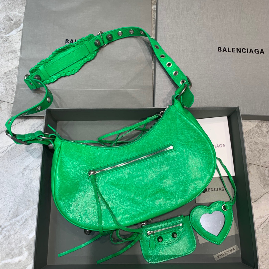 Balenciaga Le Cagole XS Shoulder Bag In Green, For Women, Women’s Bags 13in/33cm