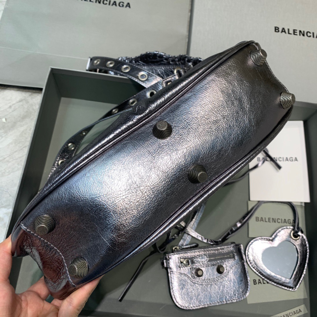 Balenciaga Le Cagole XS Shoulder Bag In Sliver, For Women, Women’s Bags 13in/33cm