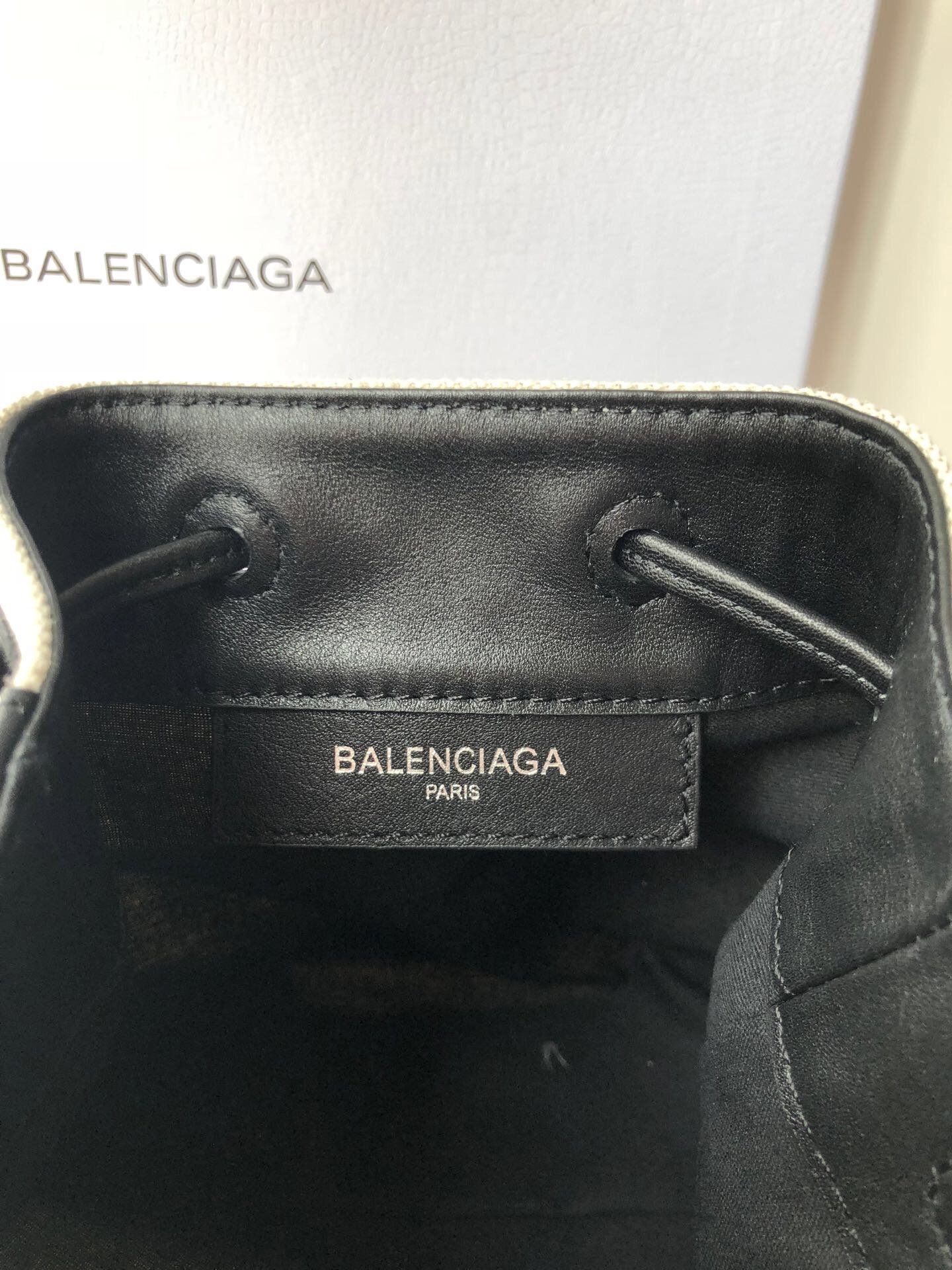 Balenciaga Navy Cabas Linen Crossbody Bag In White, For Women, Women’s Bags 9.8in/25cm