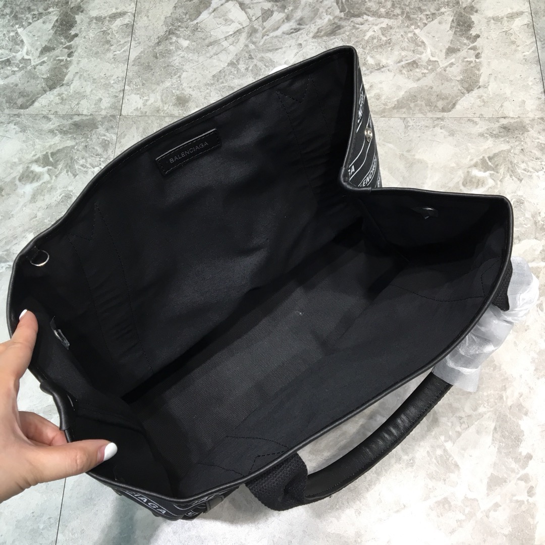 Balenciaga Navy Medium Cabas Tote Bag In Black, For Women, Women’s Bags 14.1in/36cm