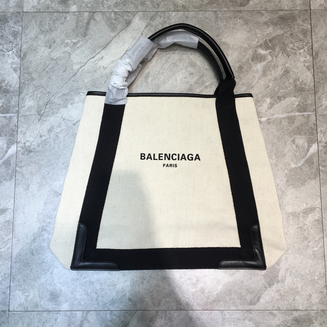 Balenciaga Navy Medium Cabas Tote Bag In Black, For Women, Women’s Bags 14.1in/36cm 5812922HH3N9260