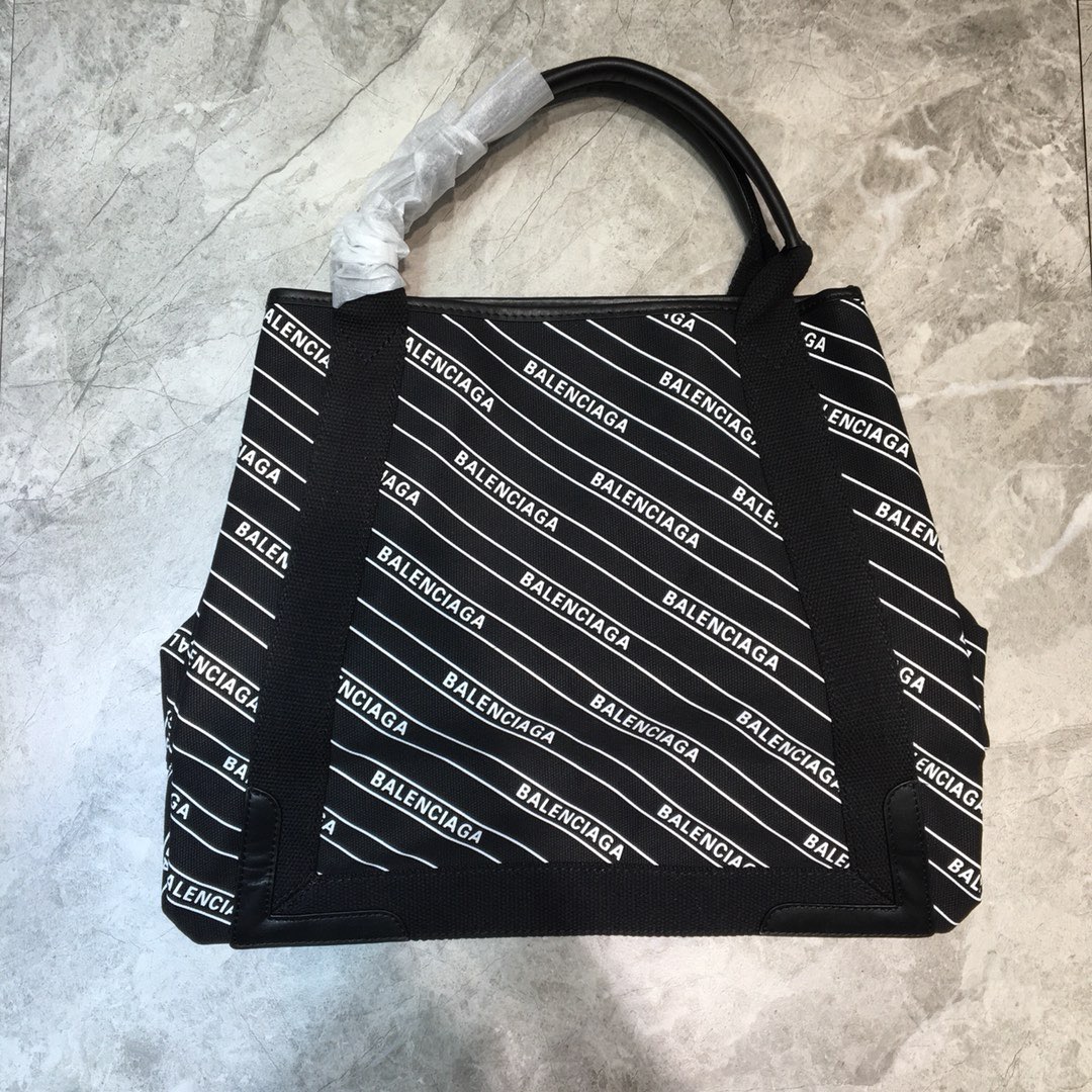 Balenciaga Navy Medium Cabas Tote Bag In Black, For Women, Women’s Bags 14.1in/36cm