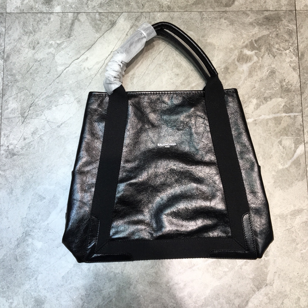 Balenciaga Navy Medium Cabas Tote Bag In Black, For Women, Women’s Bags 14.1in/36cm