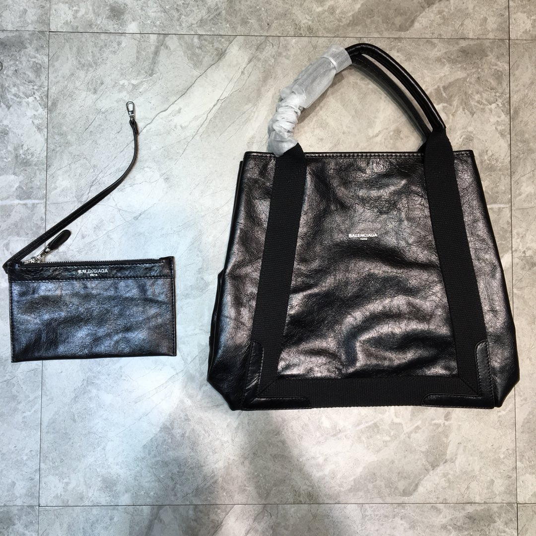 Balenciaga Navy Medium Cabas Tote Bag In Black, For Women, Women’s Bags 14.1in/36cm