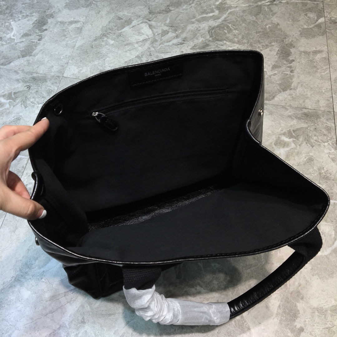 Balenciaga Navy Medium Cabas Tote Bag In Black, For Women, Women’s Bags 14.1in/36cm