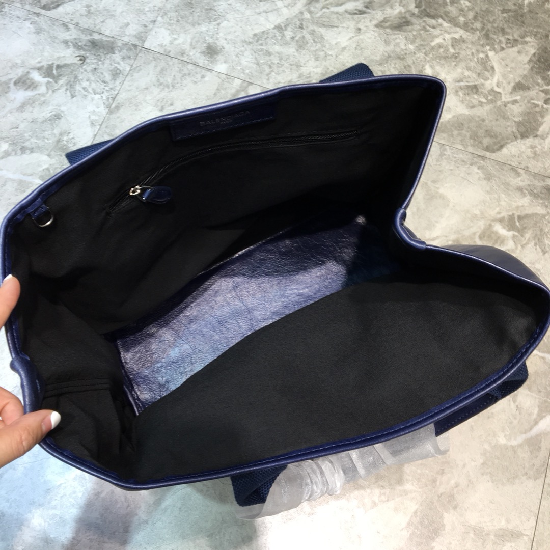 Balenciaga Navy Medium Cabas Tote Bag In Blue, For Women, Women’s Bags 14.1in/36cm