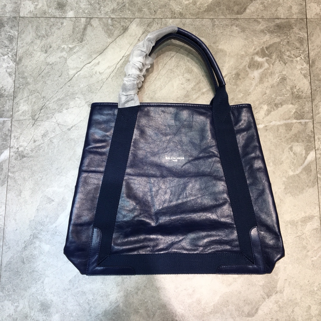Balenciaga Navy Medium Cabas Tote Bag In Blue, For Women, Women’s Bags 14.1in/36cm