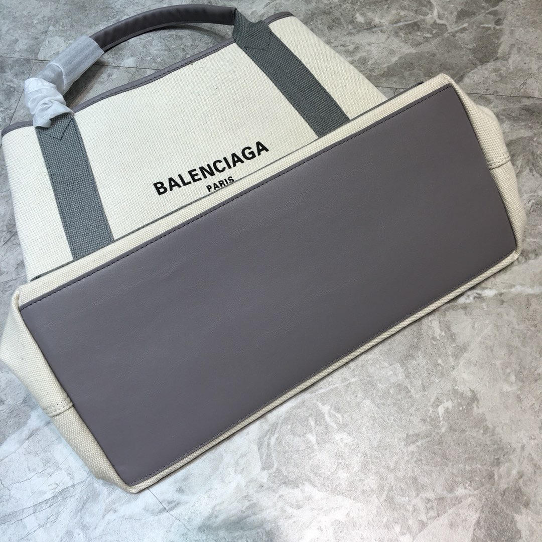 Balenciaga Navy Medium Cabas Tote Bag In Gray, For Women, Women’s Bags 14.1in/36cm