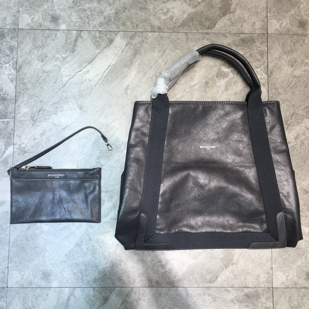 Balenciaga Navy Medium Cabas Tote Bag In Gray, For Women, Women’s Bags 14.1in/36cm