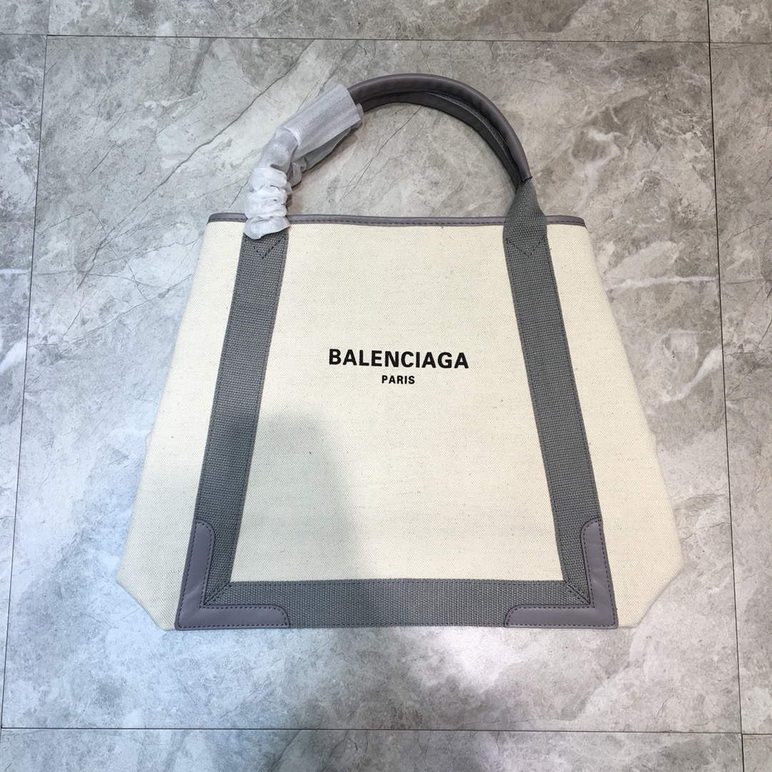 Balenciaga Navy Medium Cabas Tote Bag In Gray, For Women, Women’s Bags 14.1in/36cm