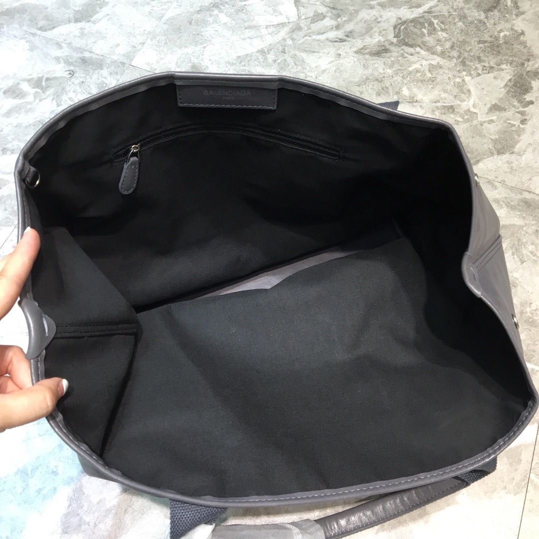 Balenciaga Navy Medium Cabas Tote Bag In Gray, For Women, Women’s Bags 14.1in/36cm