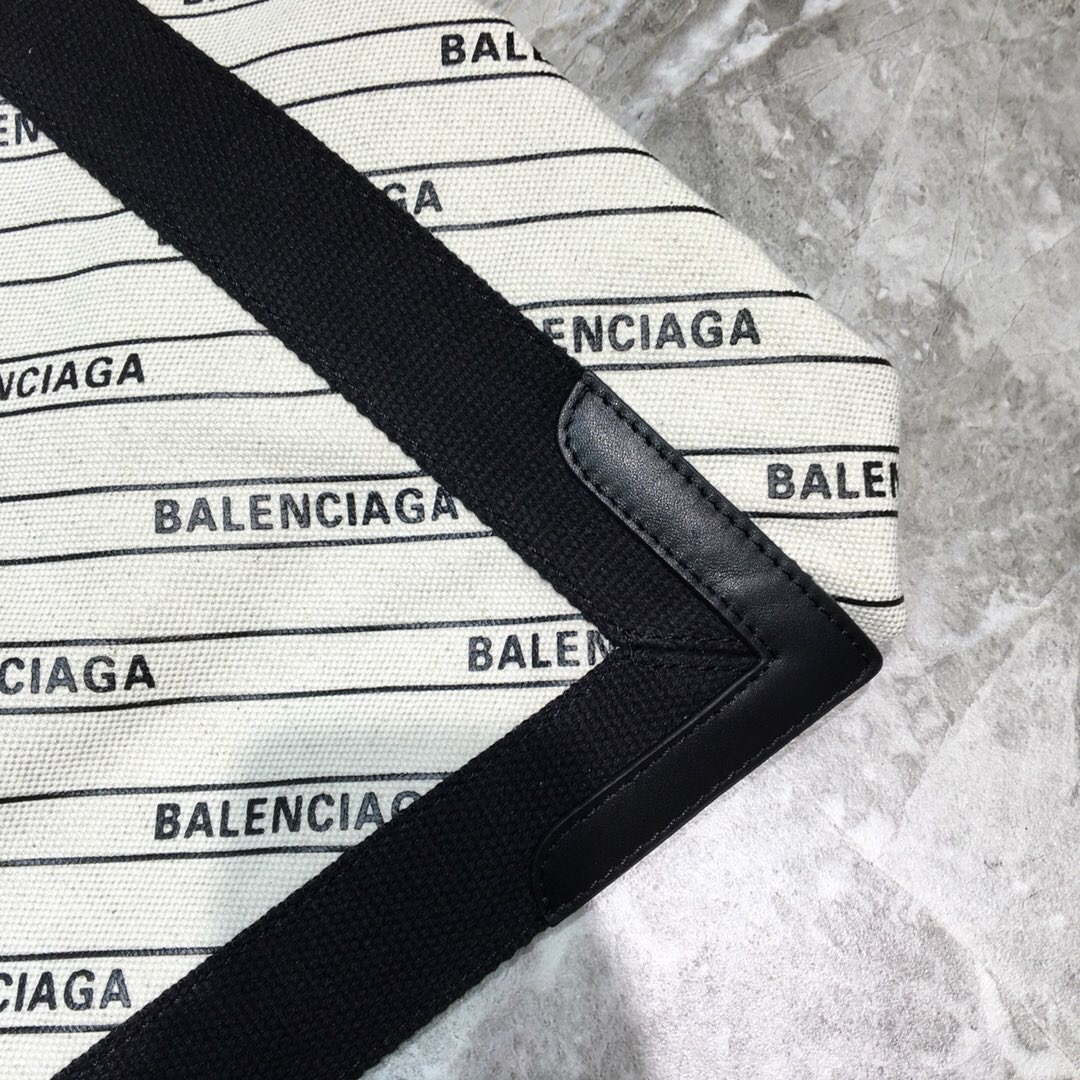 Balenciaga Navy Medium Cabas Tote Bag In White, For Women, Women’s Bags 14.1in/36cm