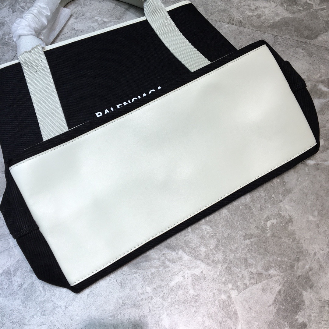 Balenciaga Navy Medium Cabas Tote Bag In White, For Women, Women’s Bags 14.1in/36cm
