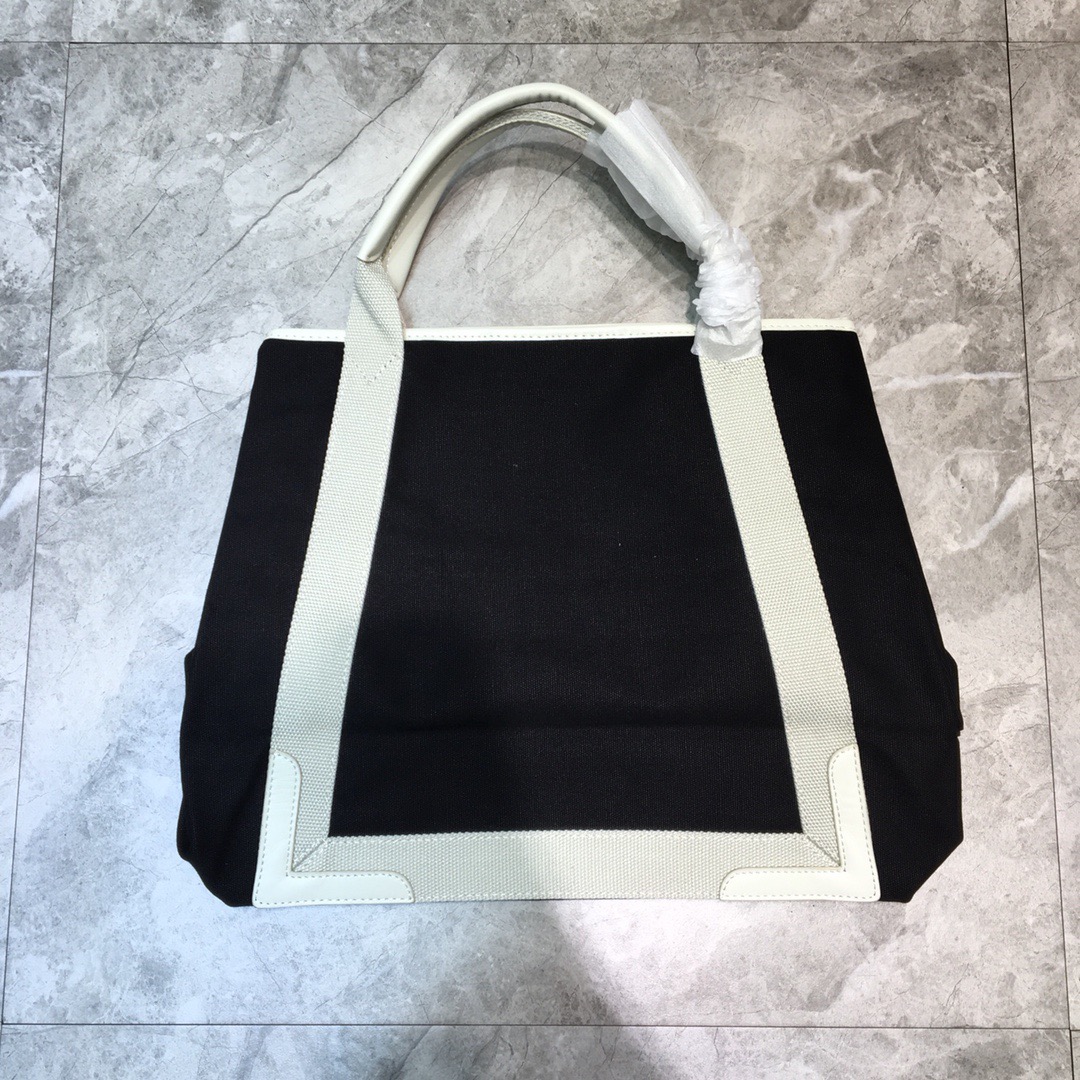 Balenciaga Navy Medium Cabas Tote Bag In White, For Women, Women’s Bags 14.1in/36cm