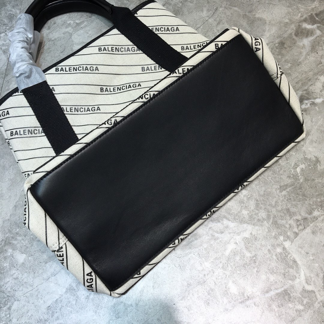 Balenciaga Navy Medium Cabas Tote Bag In White, For Women, Women’s Bags 14.1in/36cm