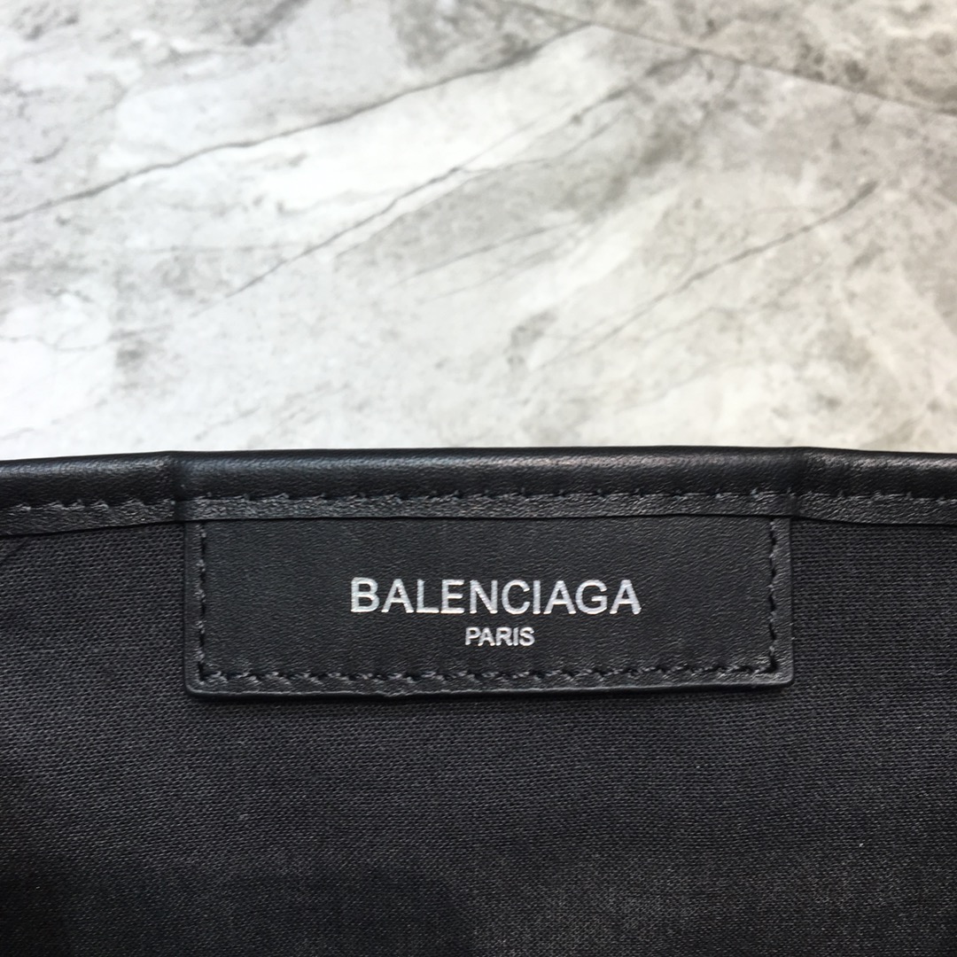 Balenciaga Navy Small Cabas Tote Bag In Black And White, For Women, Women’s Bags 18.5in/47cm