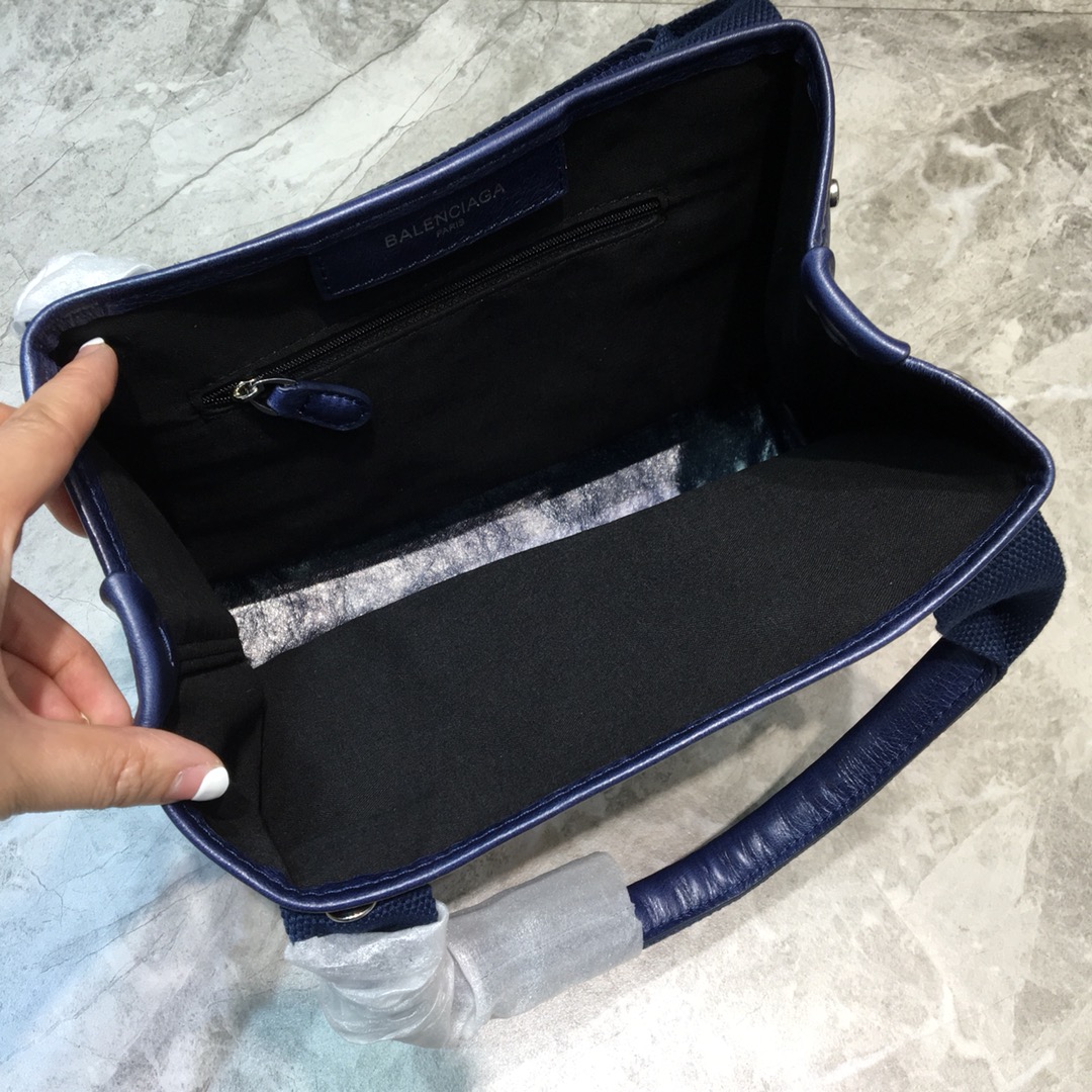 Balenciaga Navy Small Cabas Tote Bag In Blue, For Women, Women’s Bags 18.5in/47cm