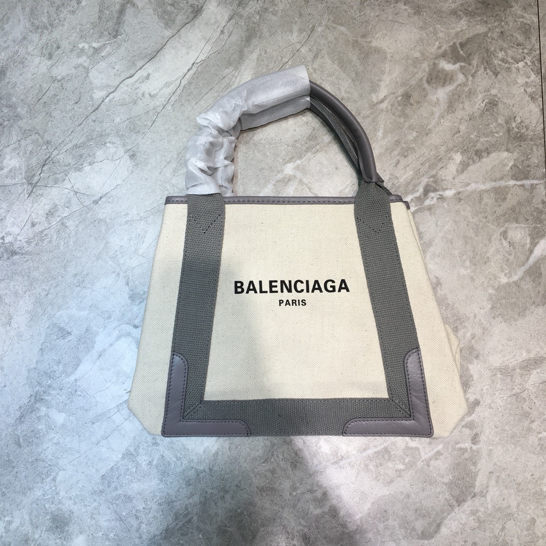 Balenciaga Navy Small Cabas Tote Bag In Gray, For Women, Women’s Bags 18.5in/47cm