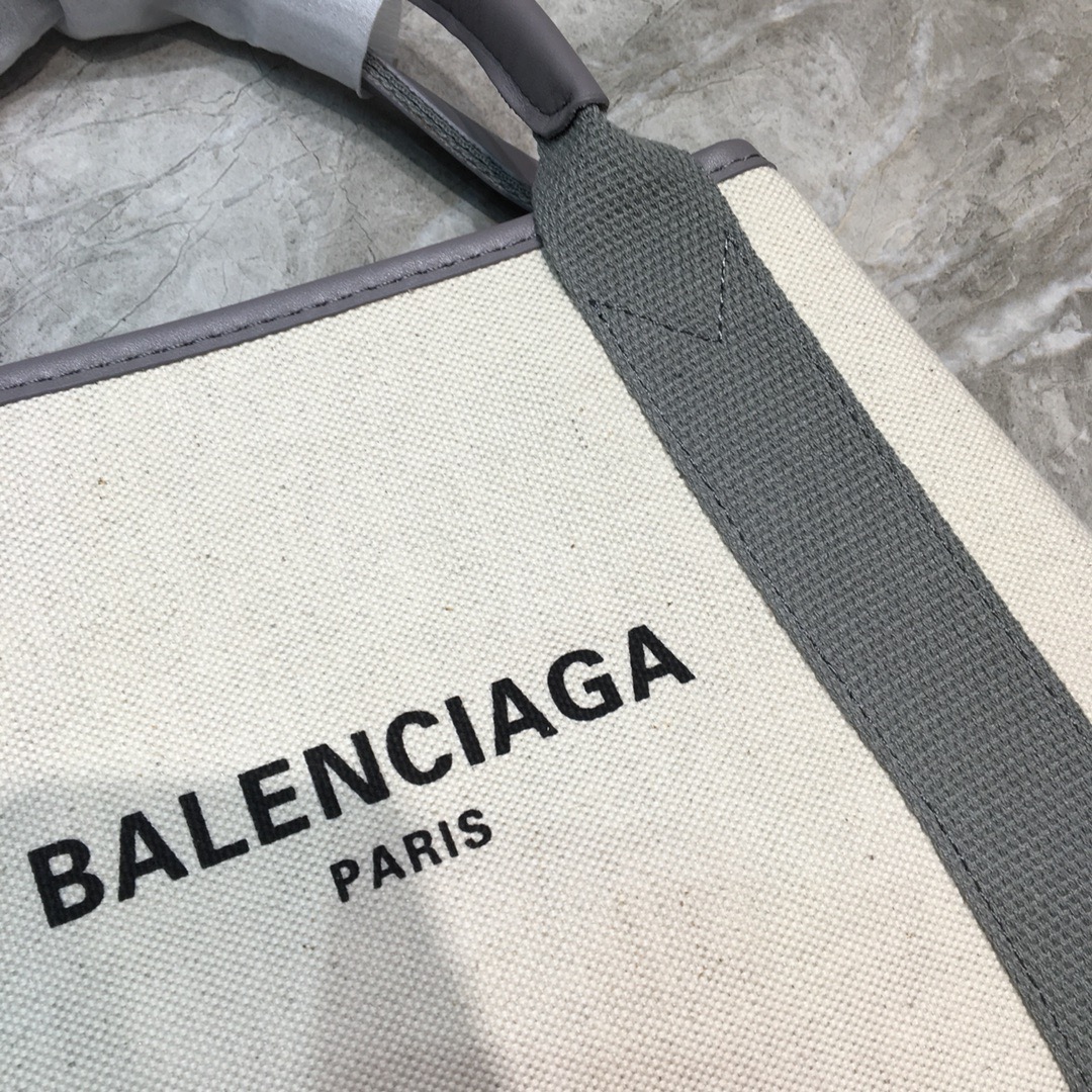 Balenciaga Navy Small Cabas Tote Bag In Gray, For Women, Women’s Bags 18.5in/47cm
