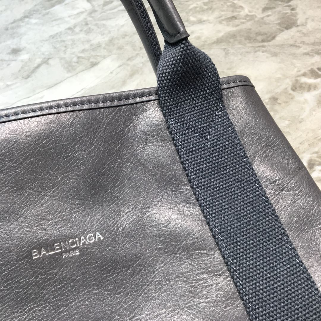 Balenciaga Navy Small Cabas Tote Bag In Gray, For Women, Women’s Bags 18.5in/47cm