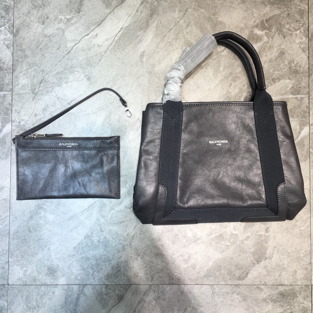 Balenciaga Navy Small Cabas Tote Bag In Gray, For Women, Women’s Bags 18.5in/47cm