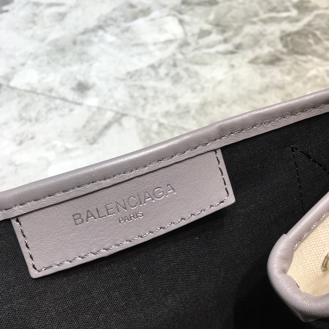 Balenciaga Navy Small Cabas Tote Bag In Gray, For Women, Women’s Bags 18.5in/47cm