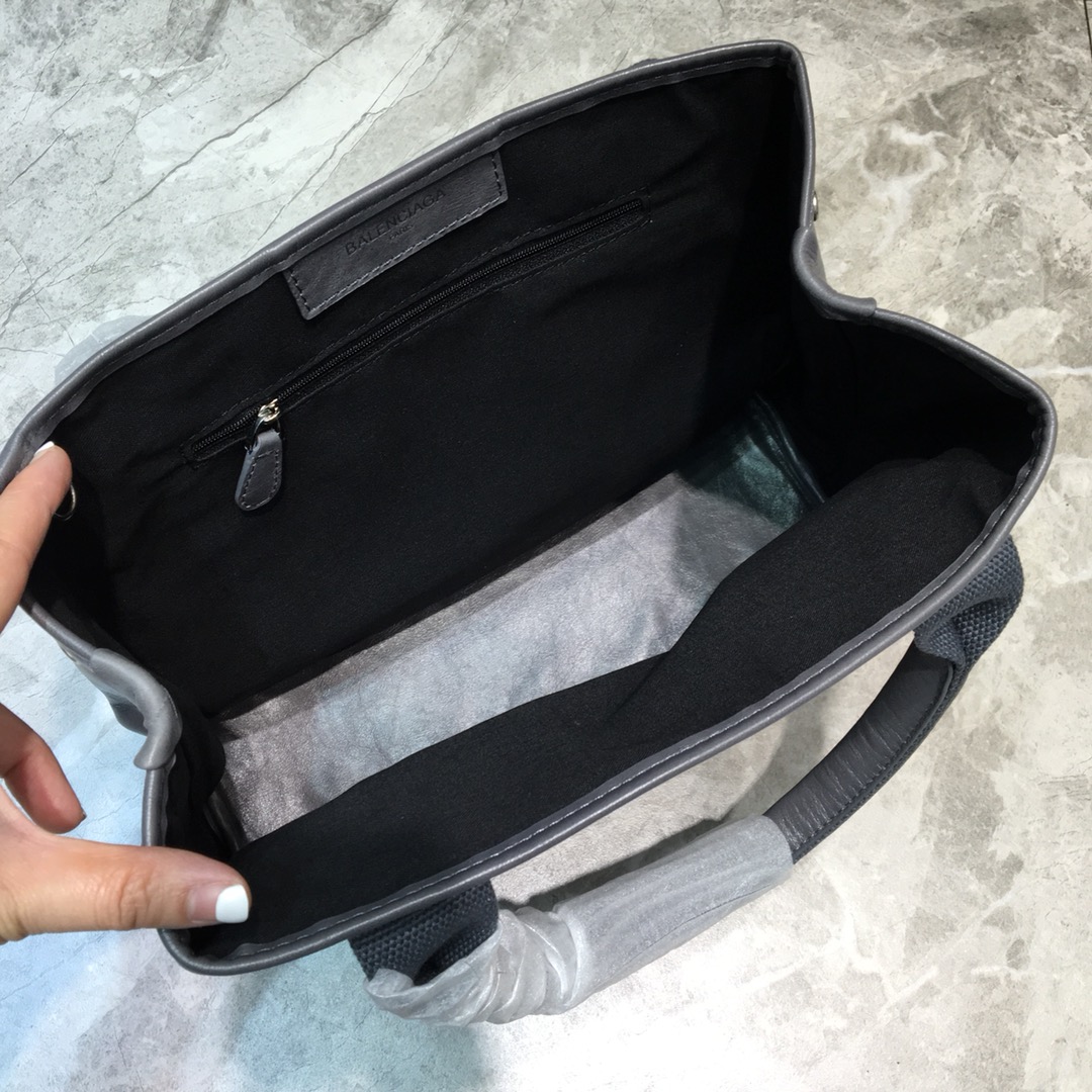 Balenciaga Navy Small Cabas Tote Bag In Gray, For Women, Women’s Bags 18.5in/47cm