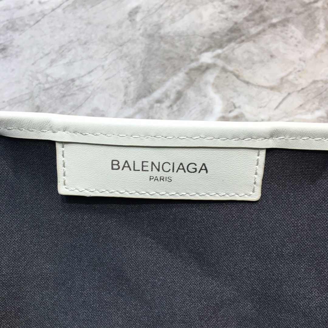 Balenciaga Navy Small Cabas Tote Bag In White, For Women, Women’s Bags 18.5in/47cm