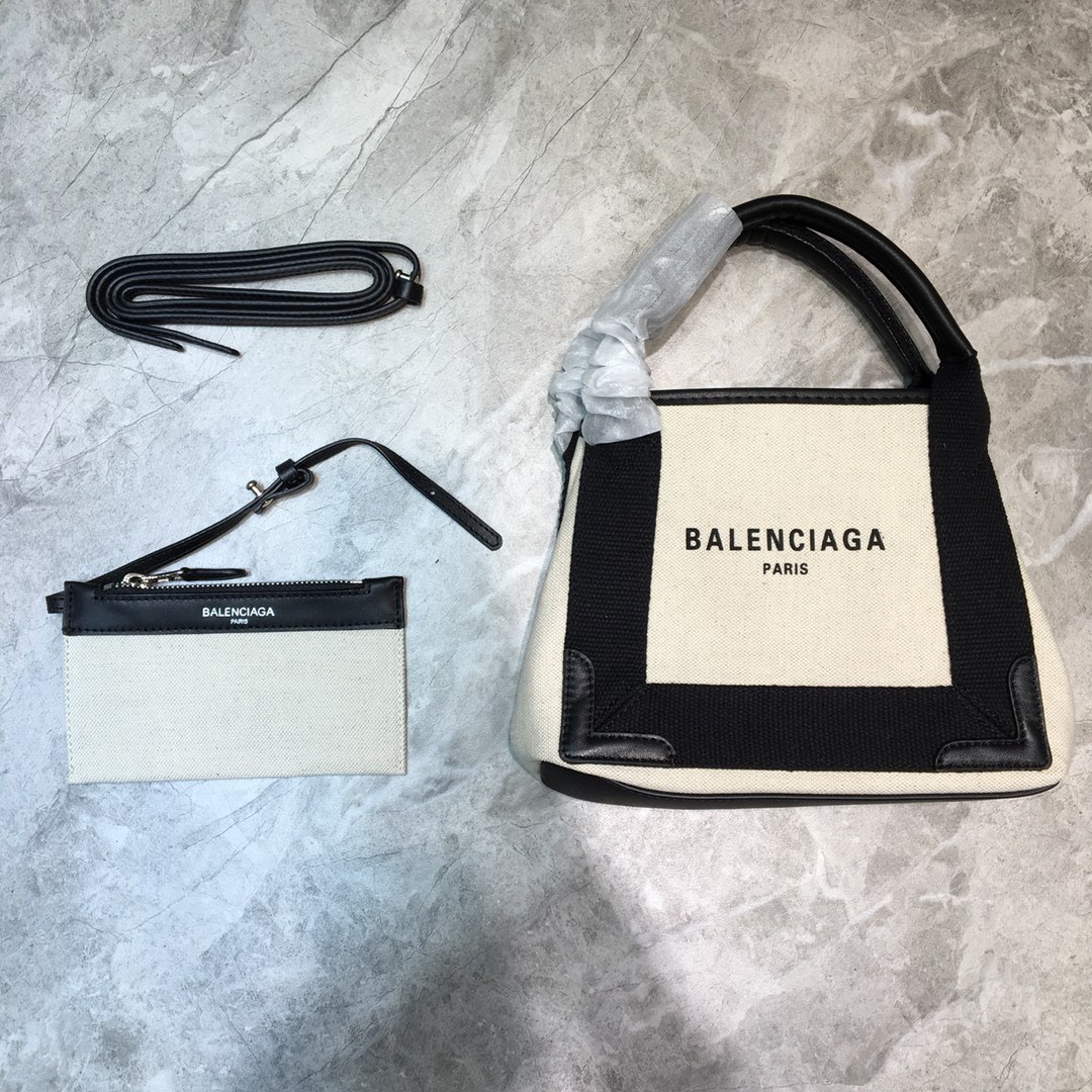 Balenciaga Navy XS Tote Bag In Black, For Women, Women’s Bags 12.6in/32cm 3903462HH3N9260