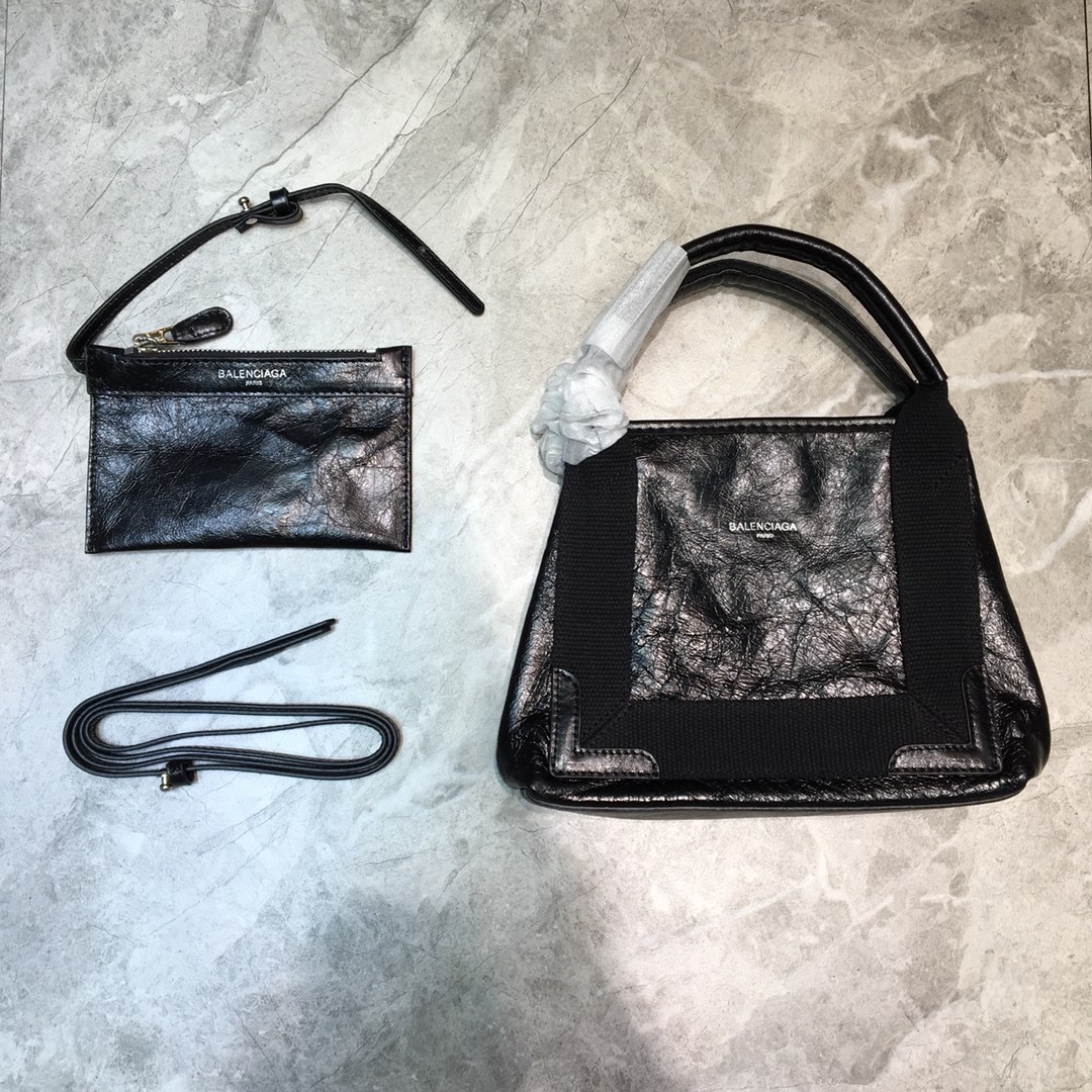 Balenciaga Navy XS Tote Bag In Black, For Women, Women’s Bags 12.6in/32cm