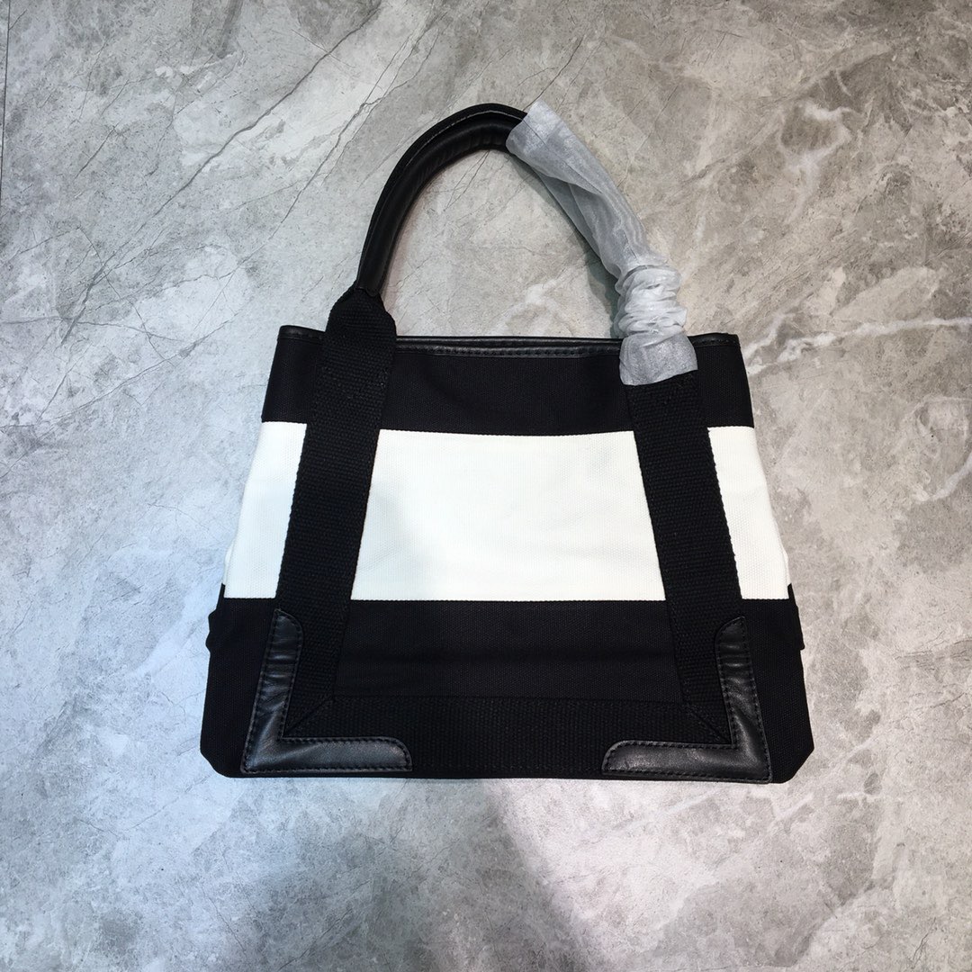 Balenciaga Navy XS Tote Bag In Black And White, For Women, Women’s Bags 12.6in/32cm