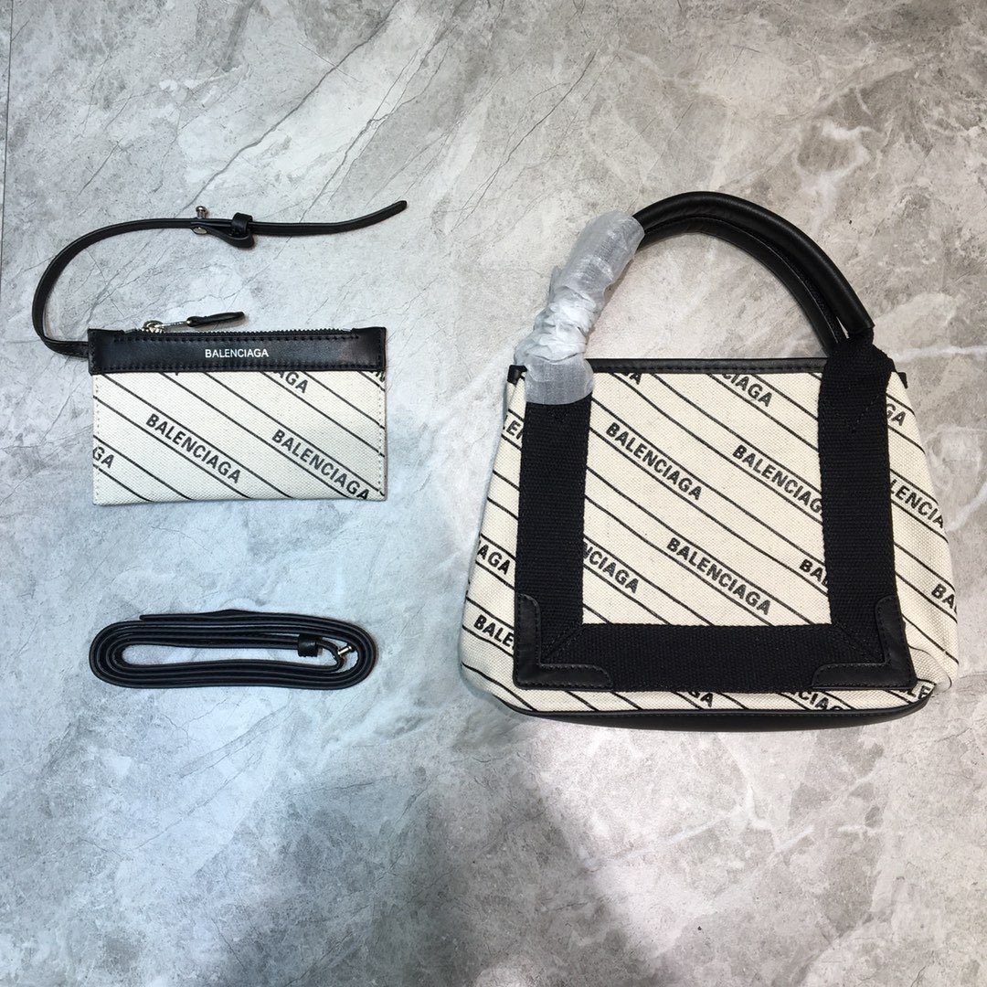 Balenciaga Navy XS Tote Bag In White, For Women, Women’s Bags 12.6in/32cm