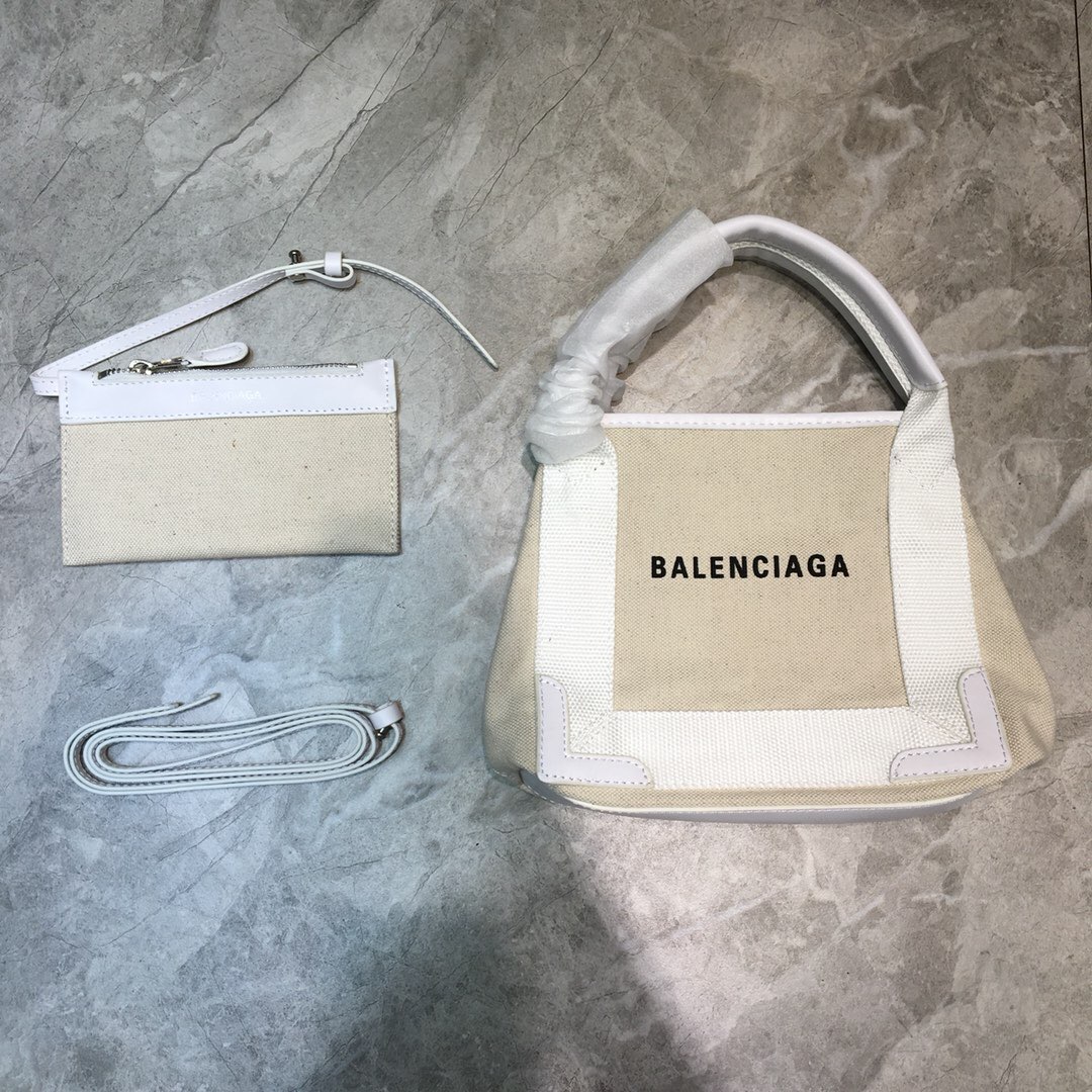 Balenciaga Navy XS Tote Bag In White, For Women, Women’s Bags 12.6in/32cm