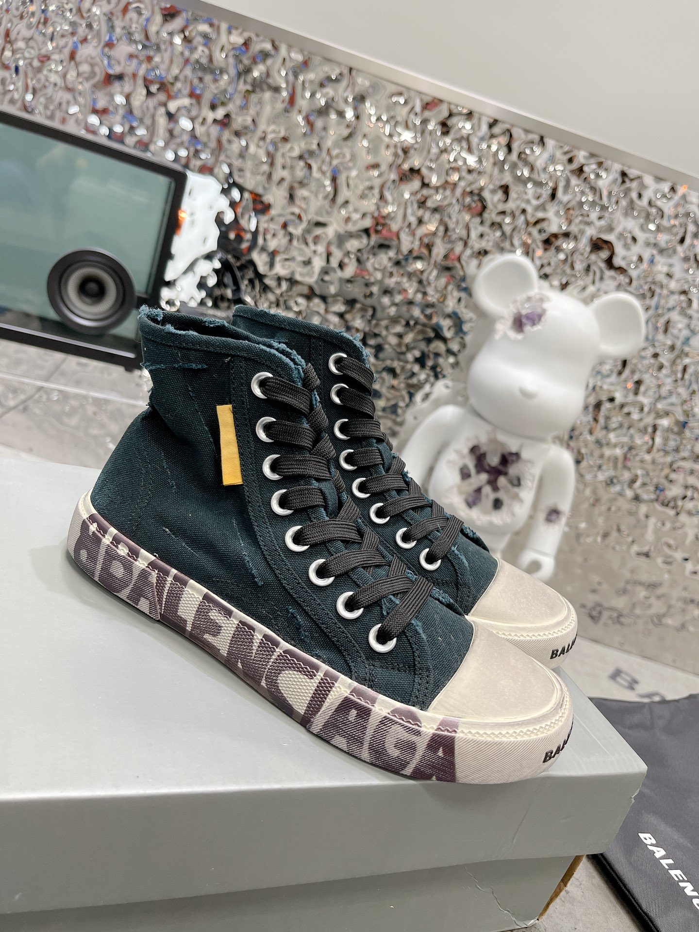 Balenciaga Paris High Top Trainers Black For Women