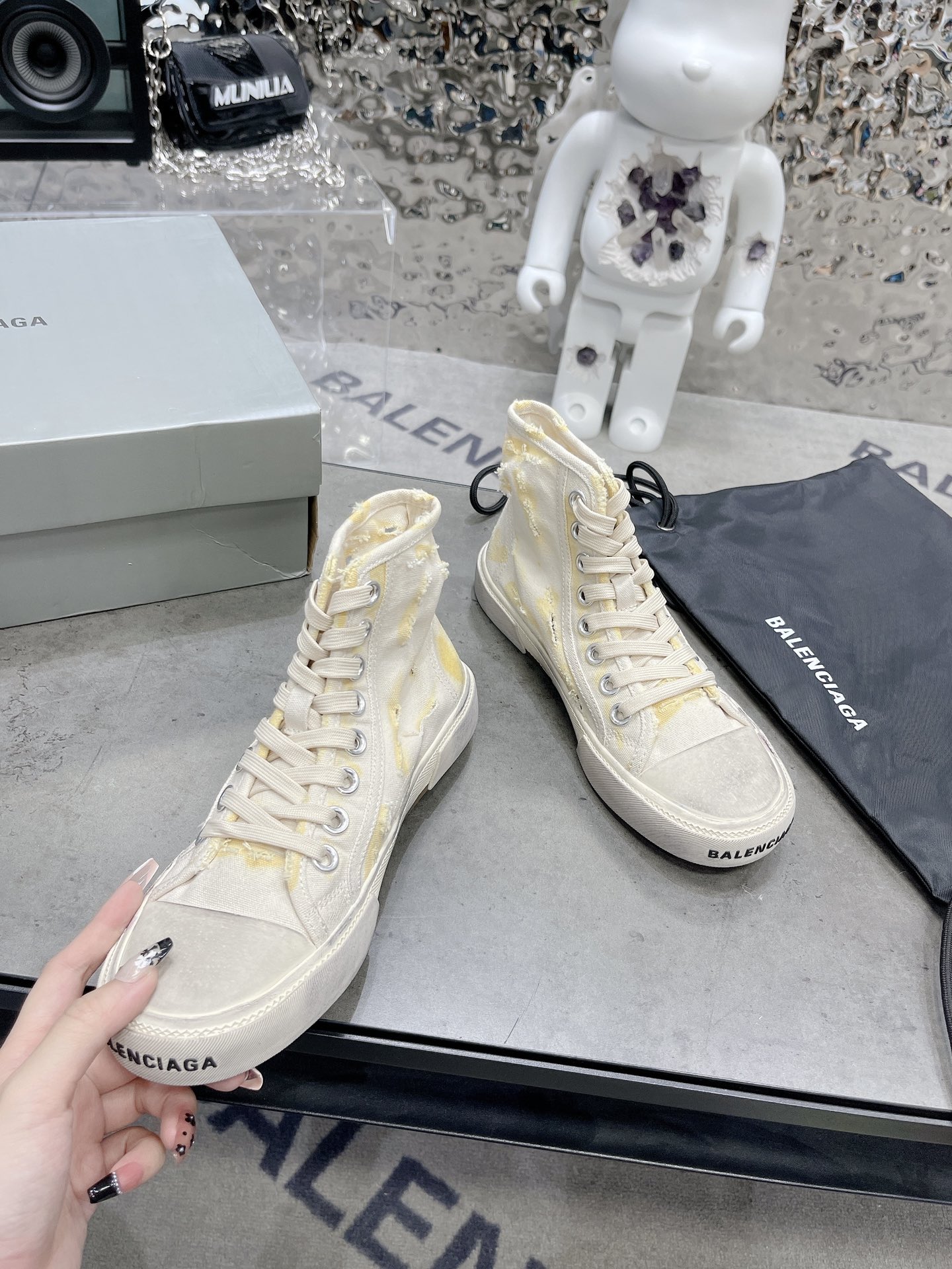 Balenciaga Paris High Top Trainers White For Women – ougold