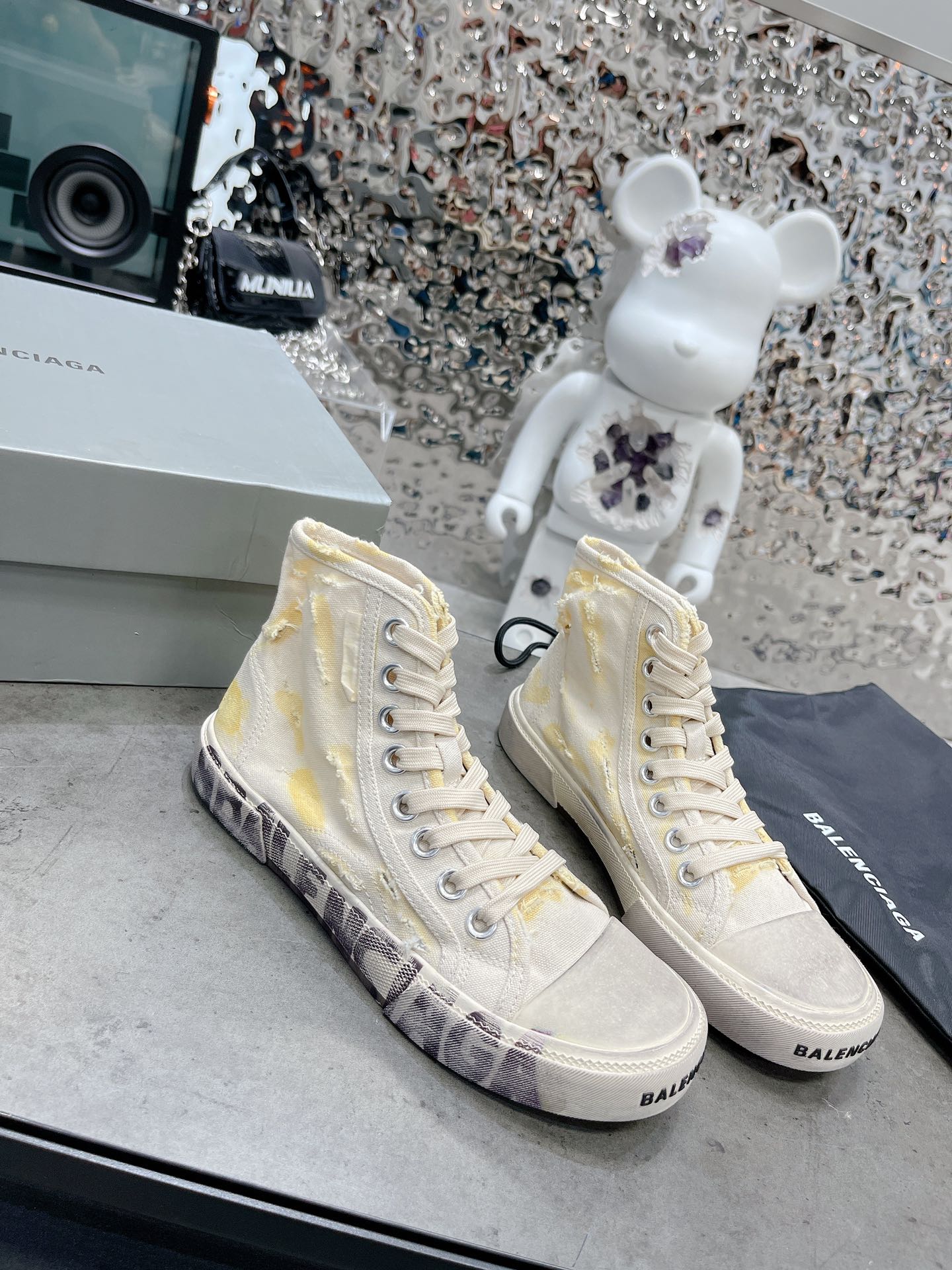 Balenciaga Paris High Top Trainers White For Women – ougold