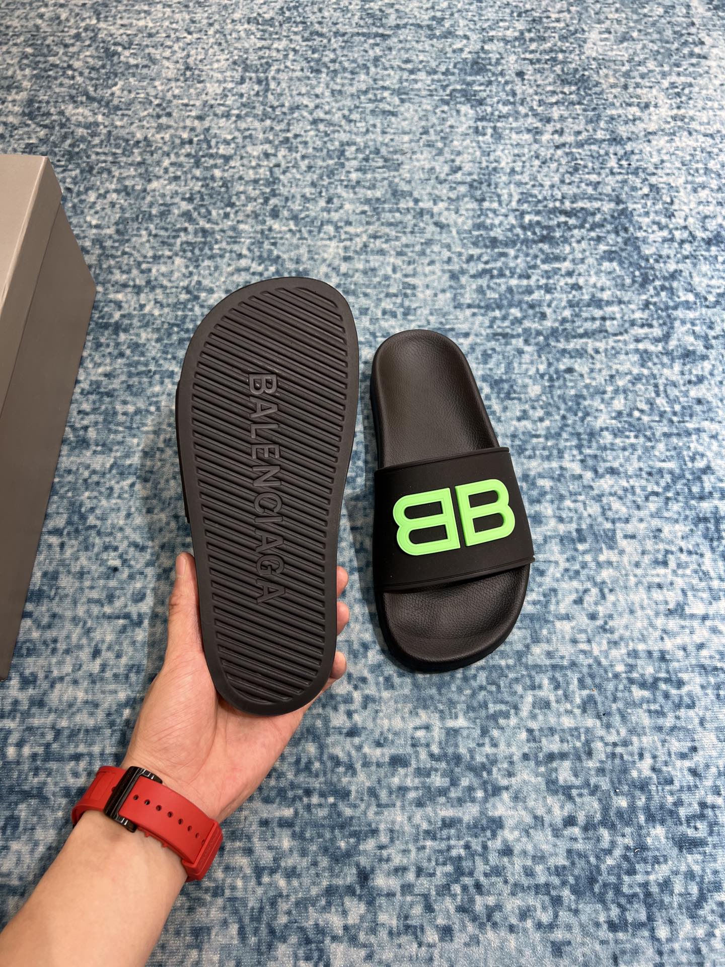 Balenciaga Pool Slide Sandal Black For Women