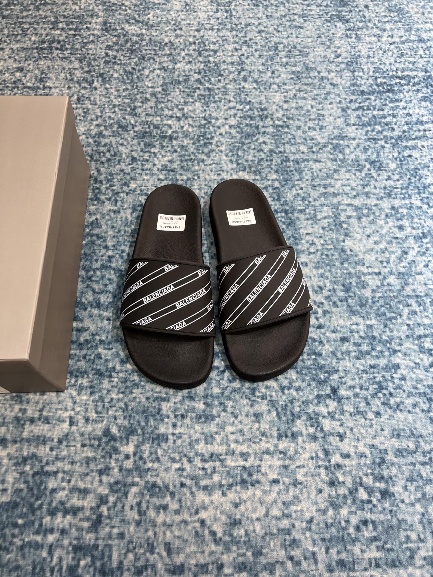 Balenciaga Pool Slide Sandal Black For Women