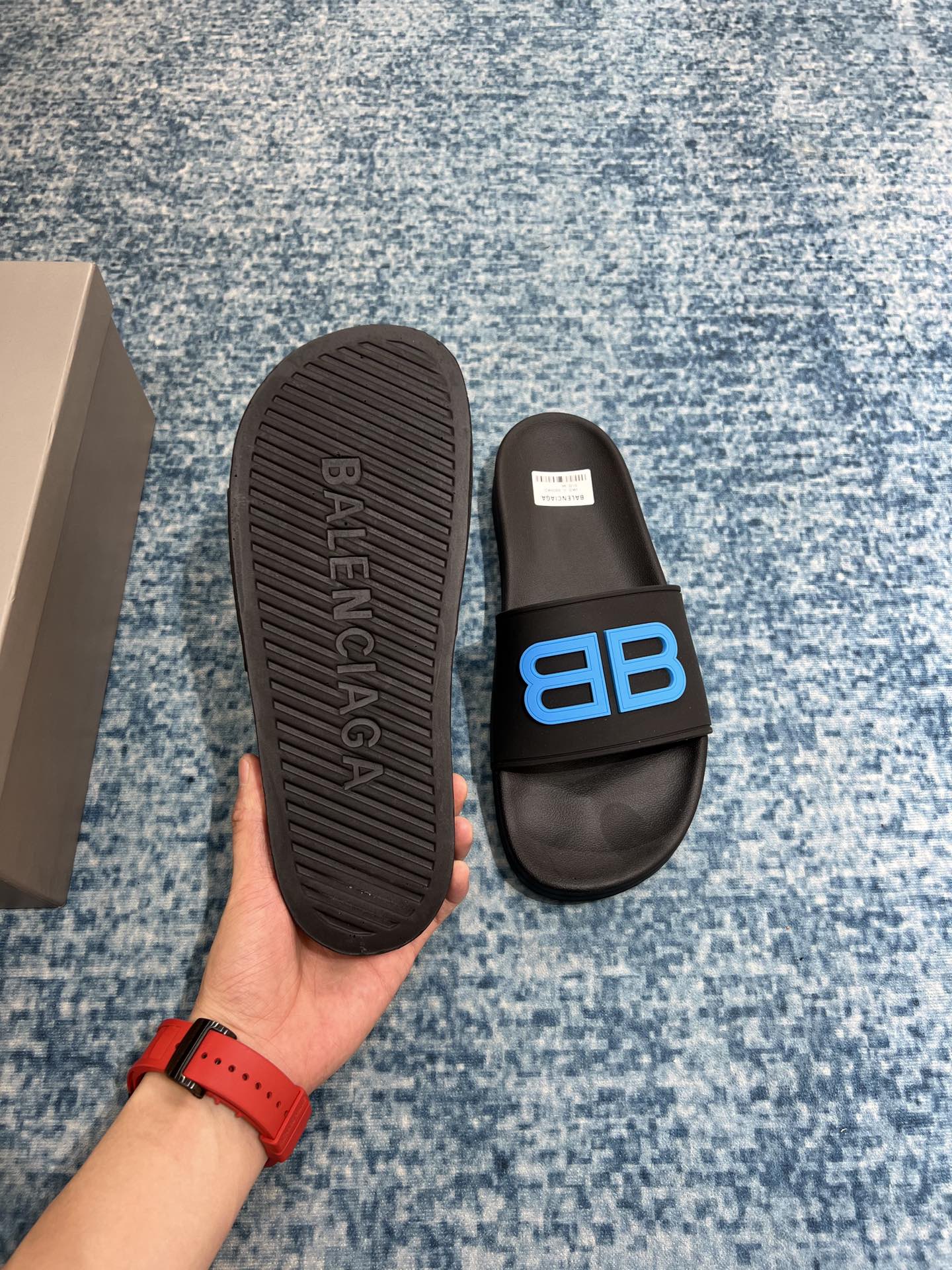 Balenciaga Pool Slide Sandal Black For Women