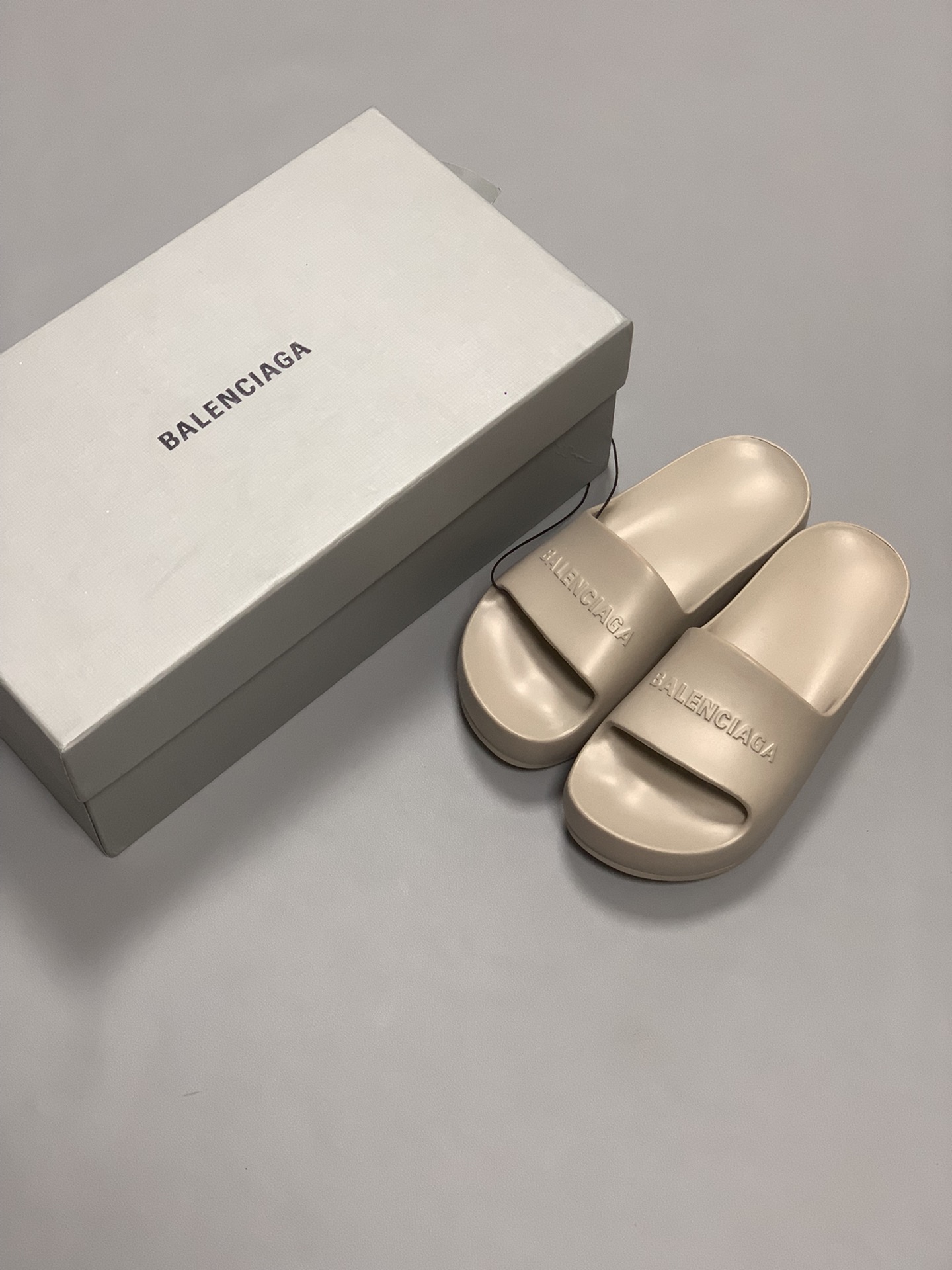 Balenciaga Pool Slide Sandal Grey For Women