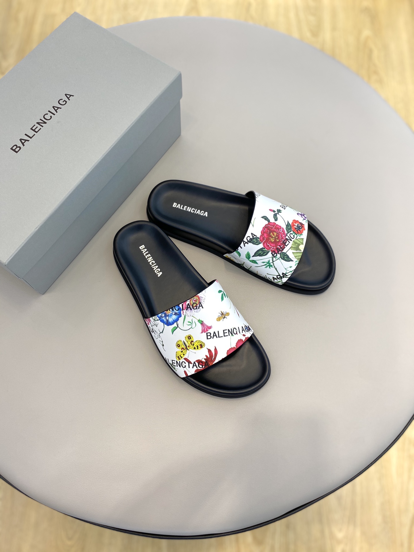 Balenciaga Pool Slide Sandal White For Women