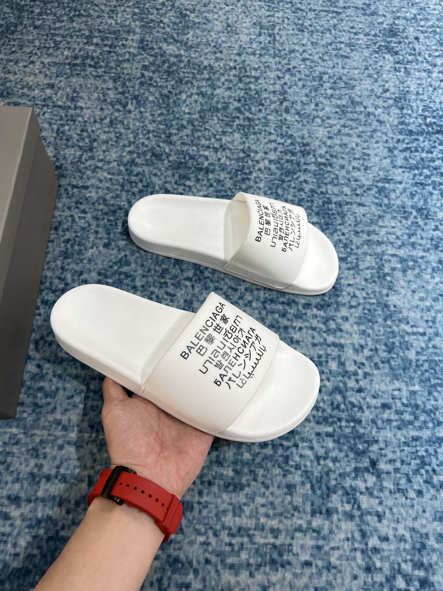 Balenciaga Pool Slide Sandal White For Women