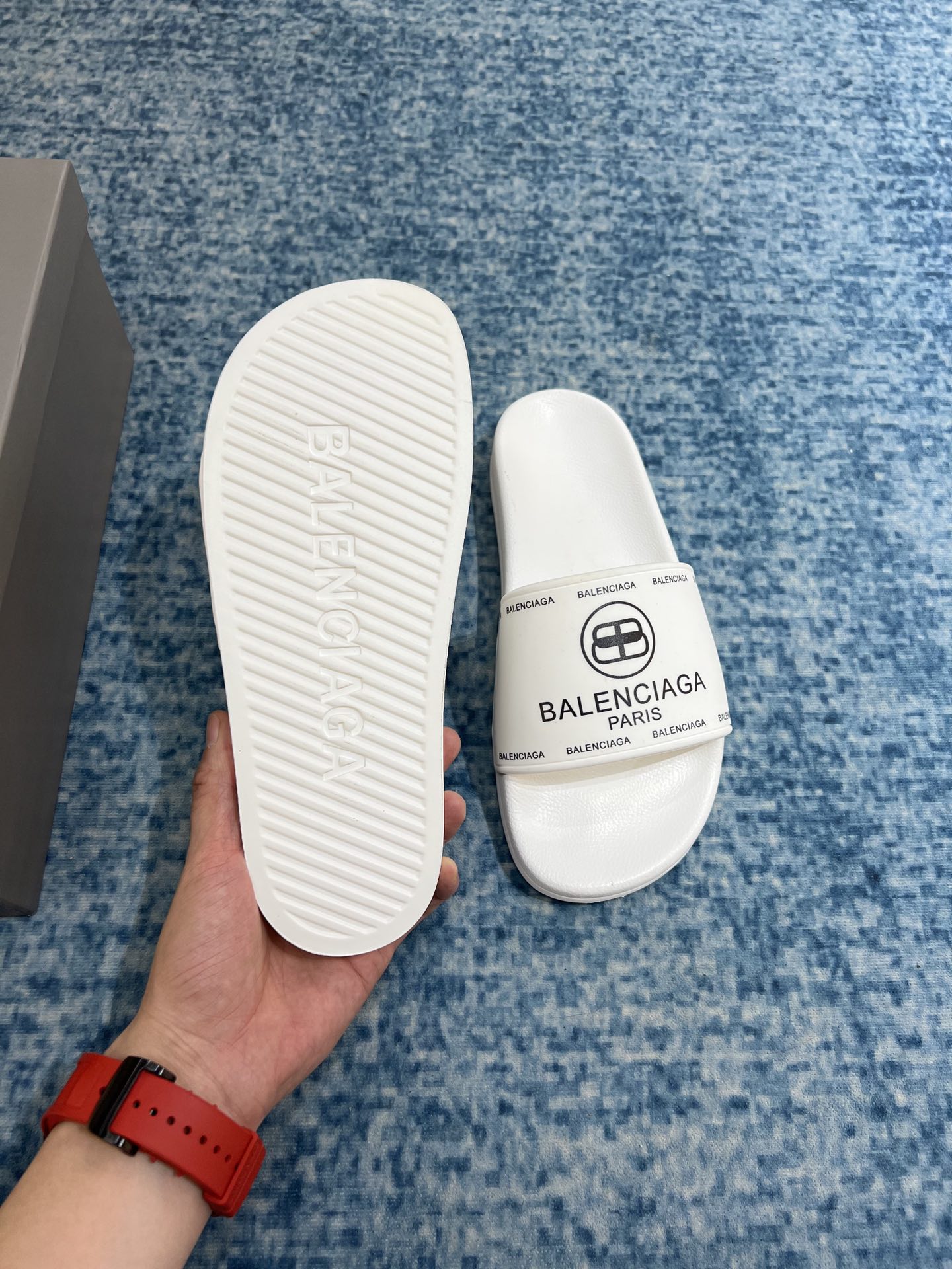 Balenciaga Pool Slide Sandal White For Women