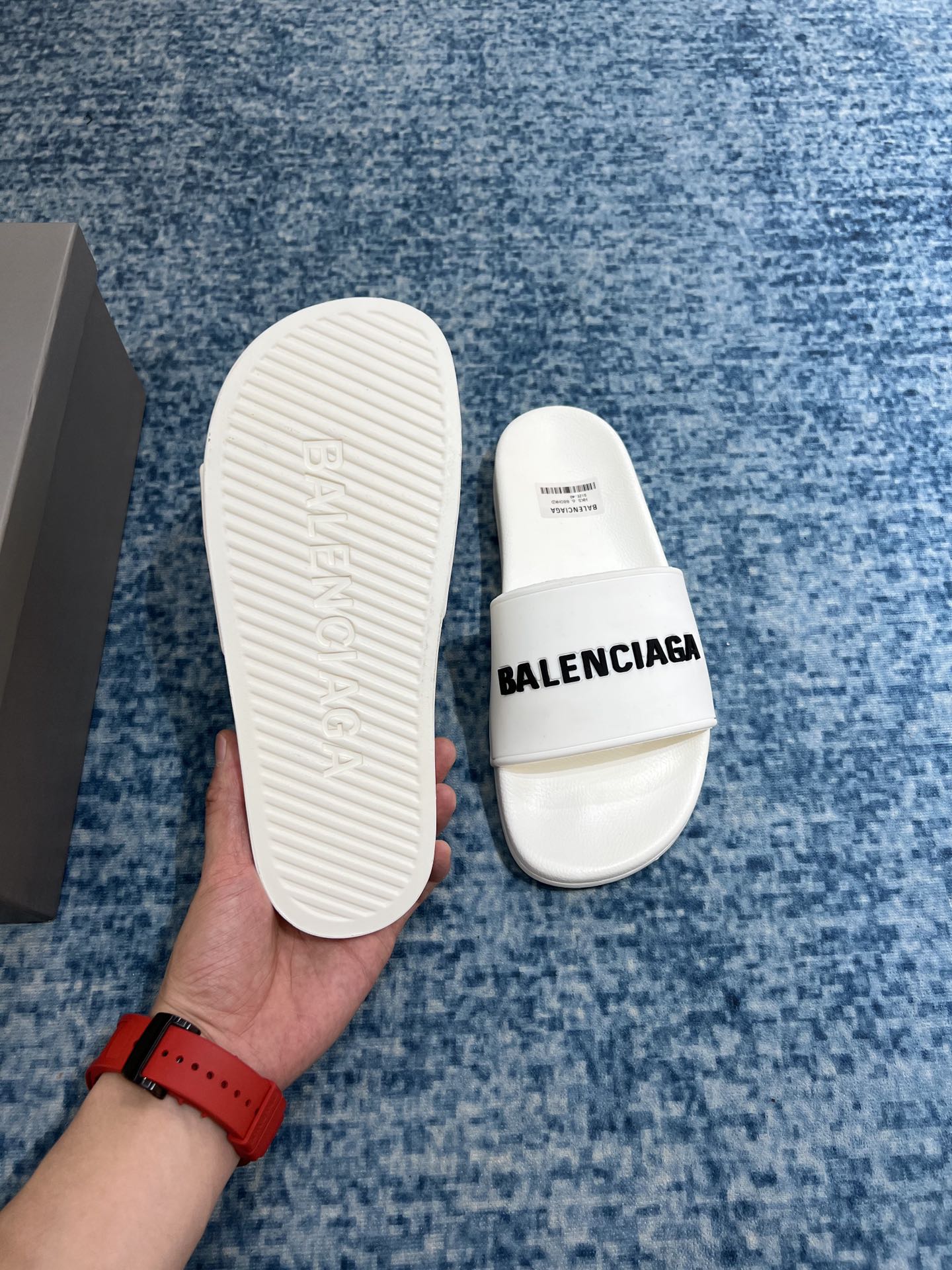 Balenciaga Pool Slide Sandal White For Women