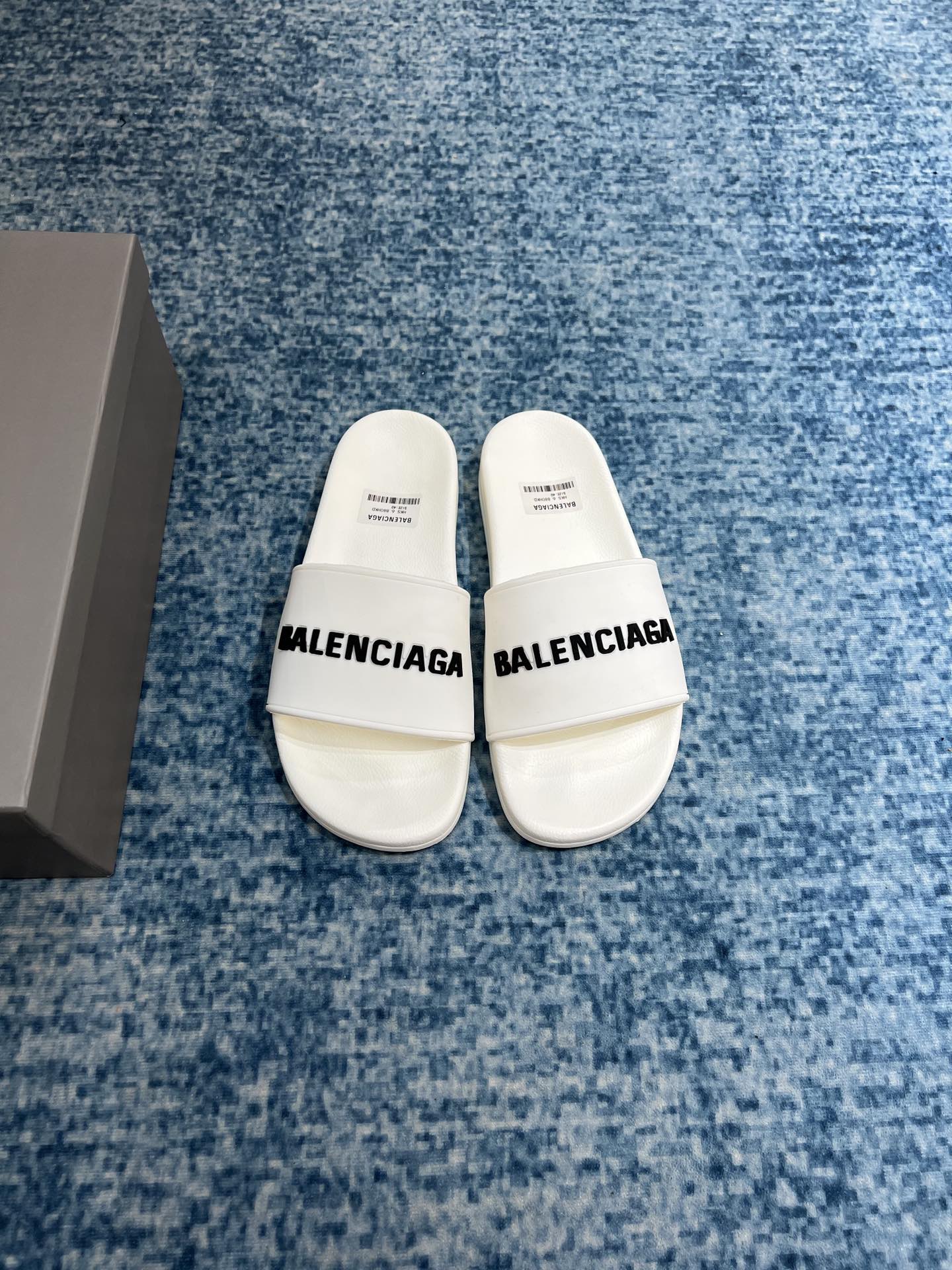 Balenciaga Pool Slide Sandal White For Women