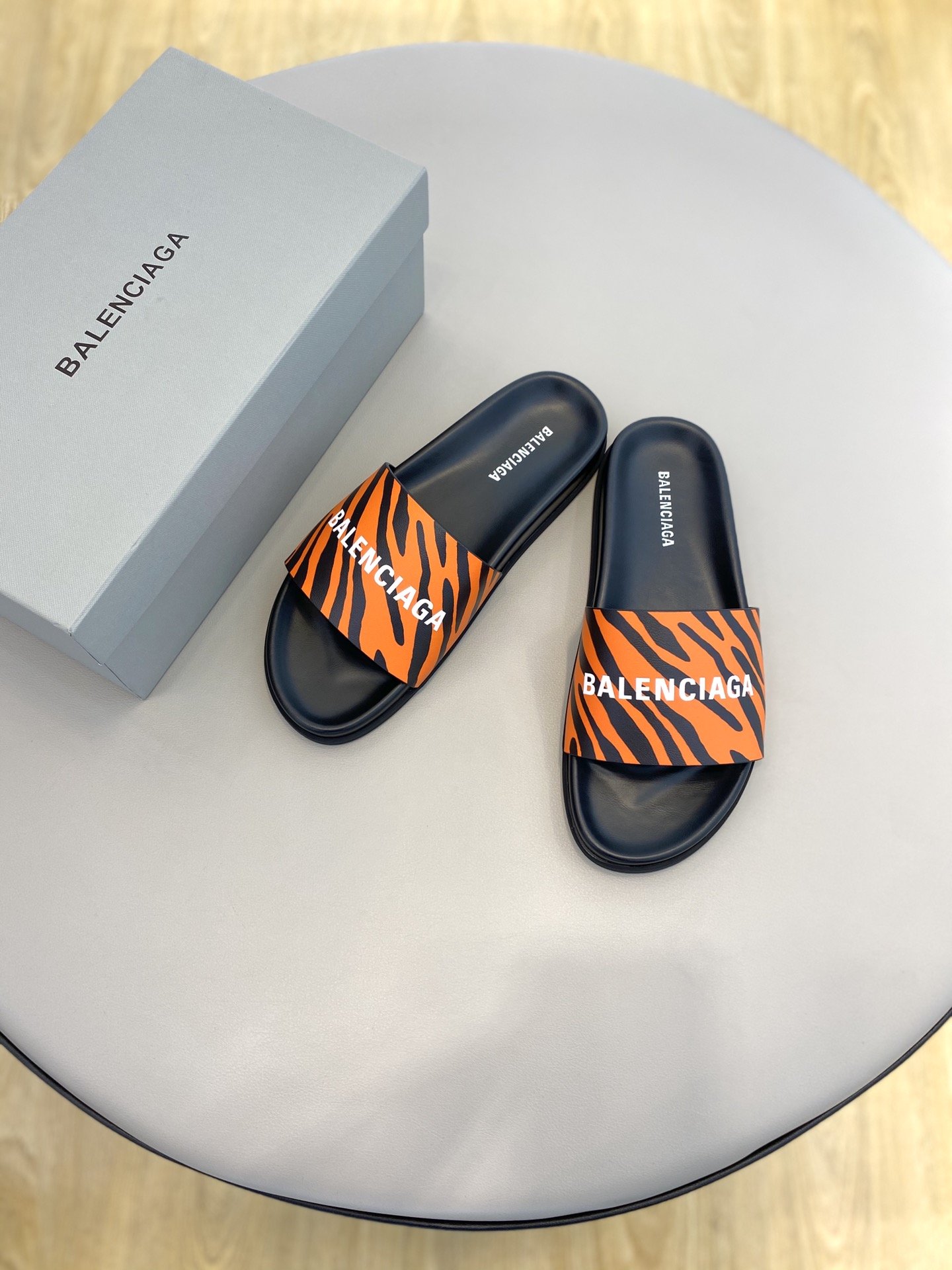 Balenciaga Slide Sandal Orange For Women
