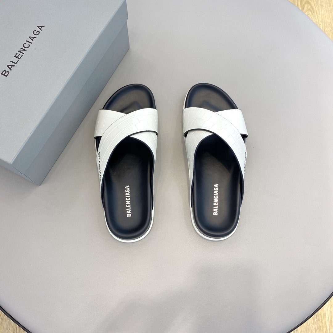 Balenciaga Slide Sandal White For Women