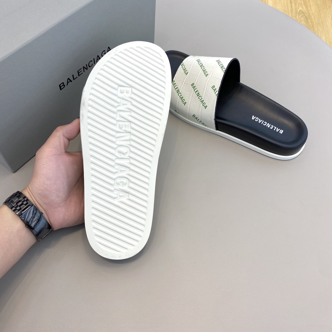 Balenciaga Slide Sandal White For Women