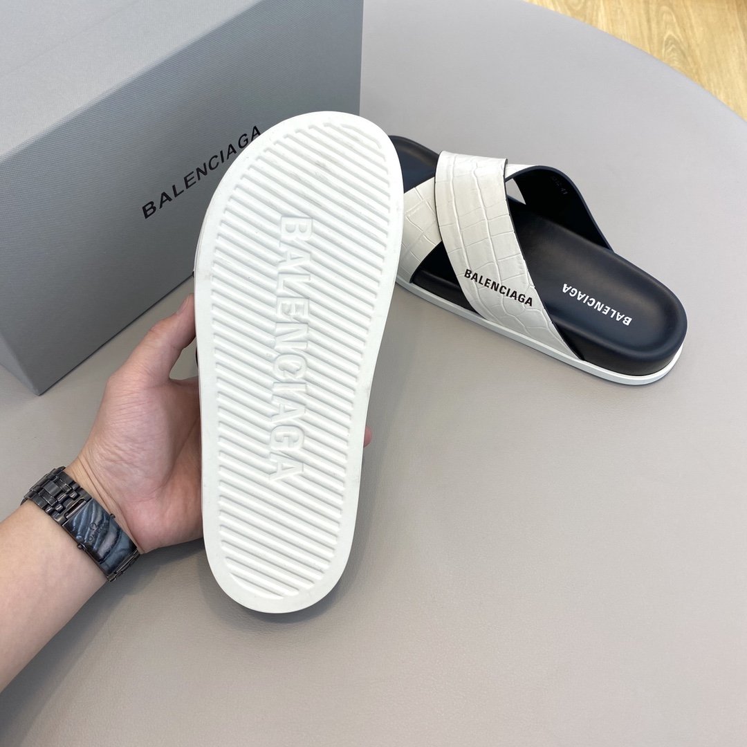 Balenciaga Slide Sandal White For Women